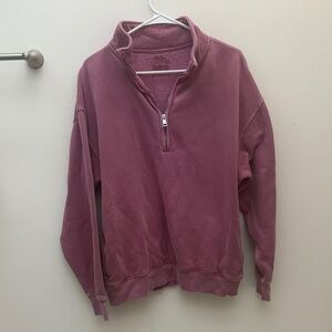 Abercrombie & Fitch Soft Pink Quarter Zip
